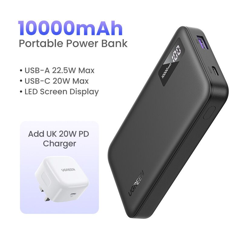 Ugreen 25742 power bank Lithium-Ion (Li-Ion) 10000 mAh Black - Image 1