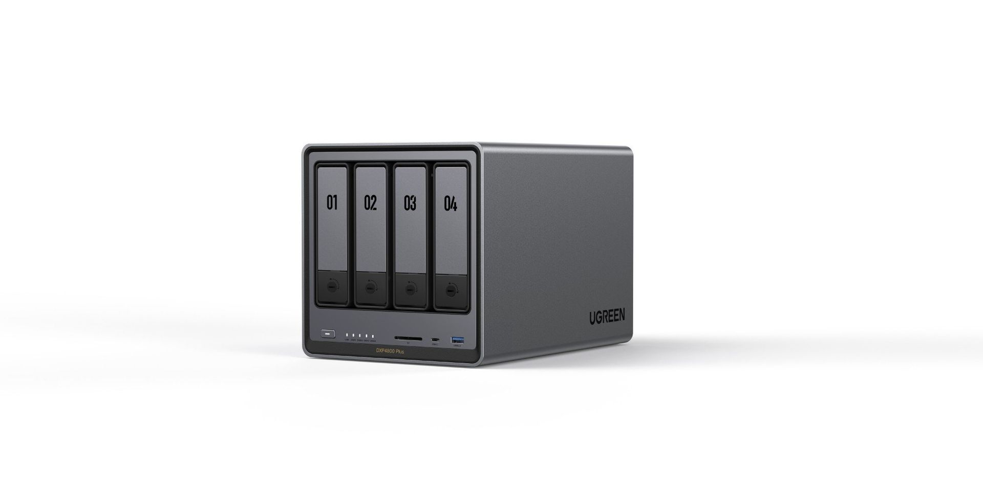 Ugreen NETWORK ATTACHED DX4800PL DISKLESSUK NAS Desktop Intel® Pentium® 8 GB DDR5 0 TB HDD+SSD UGOS PRO - Image 1
