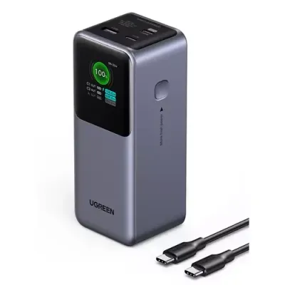 UGREEN Nexode 20000 mAh Portable Power Bank - Grey, Silver/Grey - Thumbnail 3