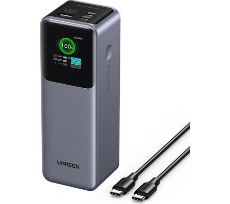 UGREEN Nexode 25000 mAh Portable Power Bank - Grey, Silver/Grey