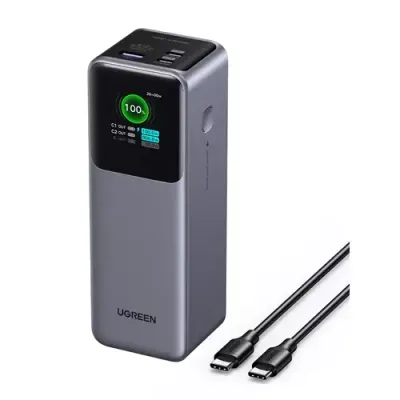 UGREEN Nexode 25000 mAh Portable Power Bank - Grey, Silver/Grey - Thumbnail 2