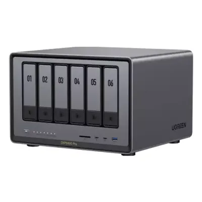 Ugreen NETWORK ATTACHED DXP6800PR DISKLESUK NAS Desktop Intel® Core™ i5 i5-1235U 8 GB DDR5 UGOS PRO - Thumbnail 2