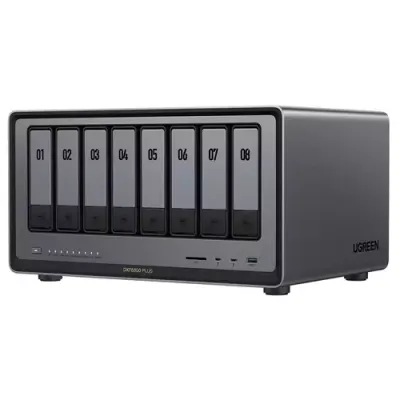 Ugreen NETWORK ATTACHED DXP8800PL DISKLESUK NAS Desktop Intel® Core™ i5 i5-1235U 8 GB DDR5 0 TB UGOS PRO - Thumbnail 2