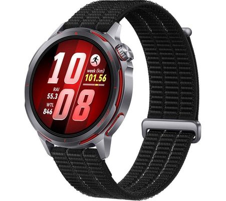 HUAWEI Watch GT Runner 2 - Titanium with Midnight Black Woven Strap, 43.5 mm, Silver/Grey,Black - Thumbnail 2