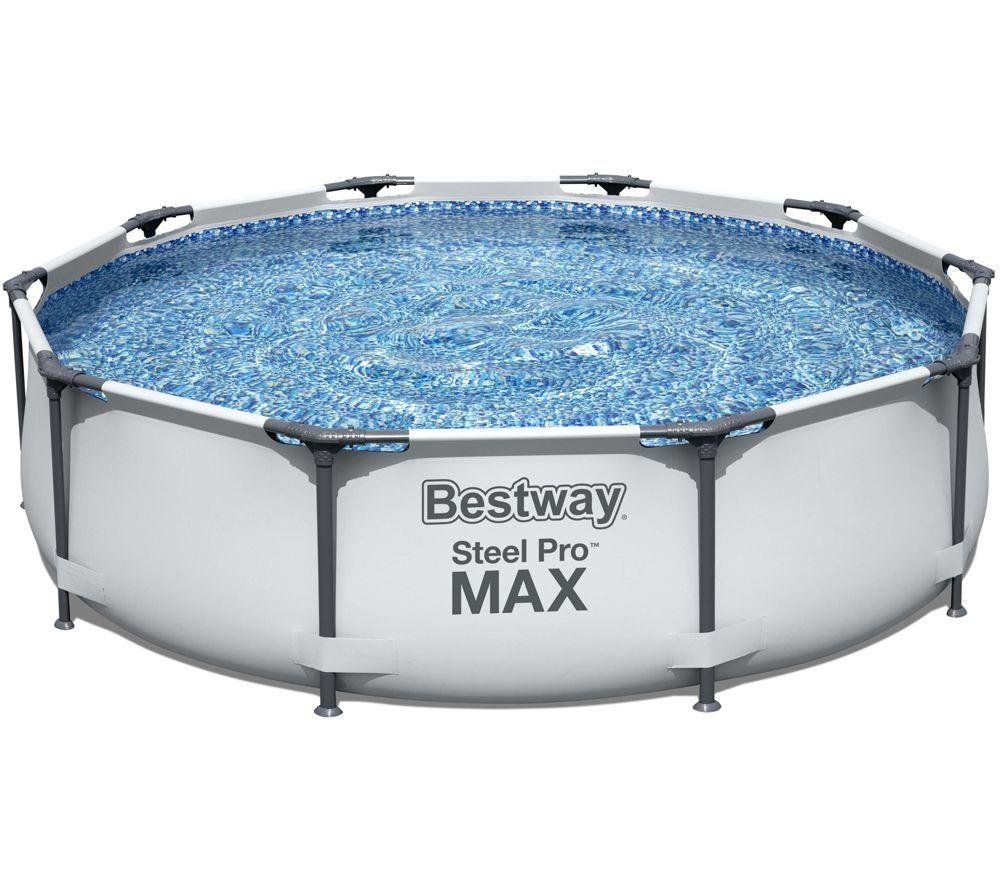 BESTWAY Steel Pro Max BW56408GB-21 Round Swimming Pool - Grey - Image 1