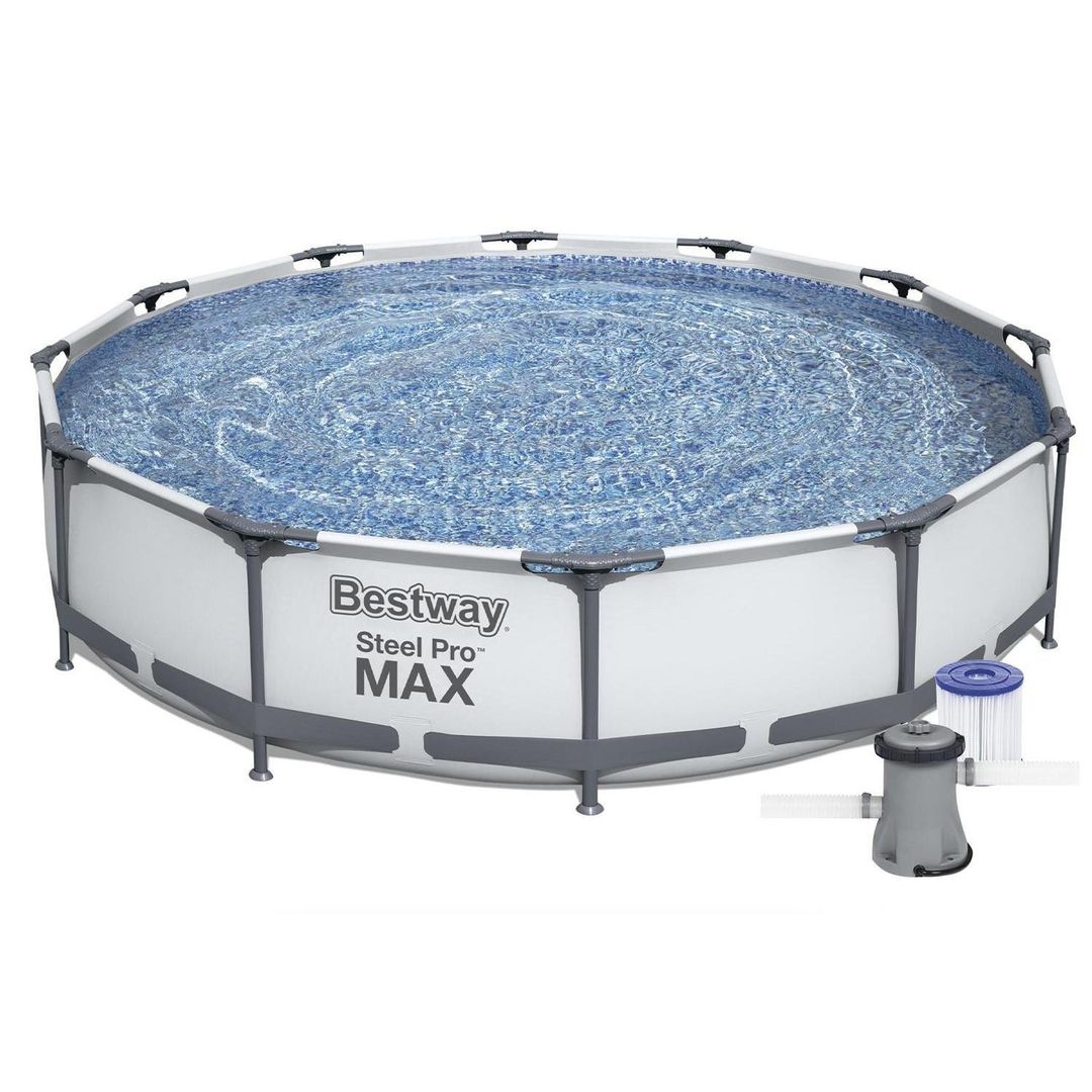 BESTWAY Steel Pro Max BW56416GB-21 Round Swimming Pool - Grey - Image 1