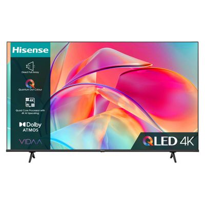 Hisense 43E7KQTUK TV 109.2 cm (43") 4K Ultra HD Smart TV Black 250 cd/m
