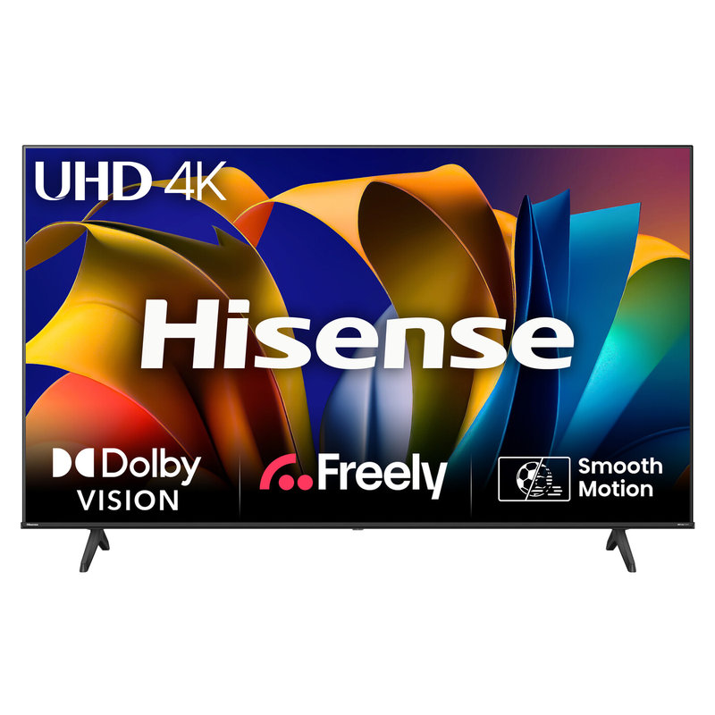 HISENSE E6Q LED 4K HDR Smart TV with Freely - 43E6QTUK, Black - Image 1