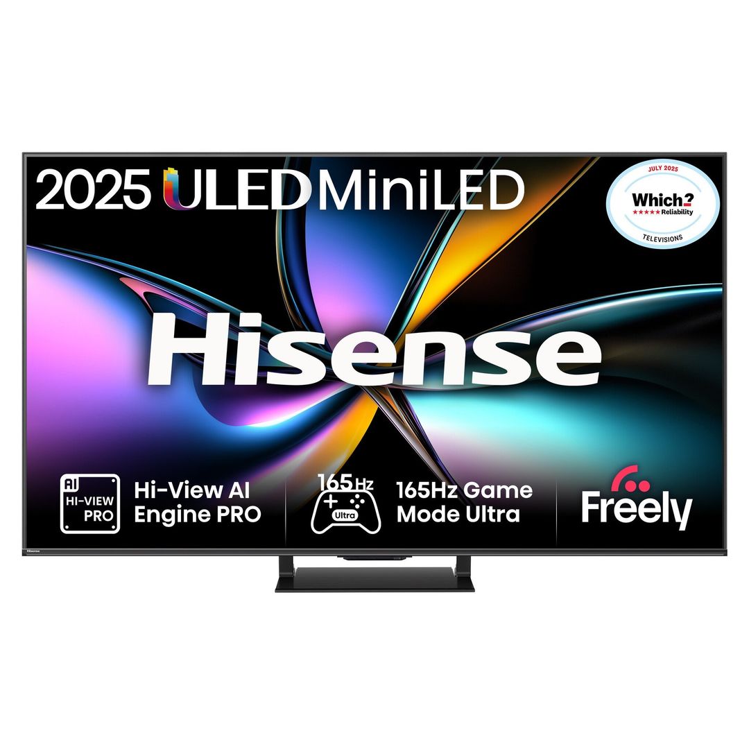 Hisense 55" U7QTUK PRO MiniLED 165Hz Smart AI TV with Freely - Image 1