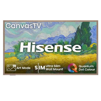 65" HISENSE Canvas S7NQ QLED 4K Smart TV with Freely & Art Mode - 65S7NQTUK, Silver/Grey