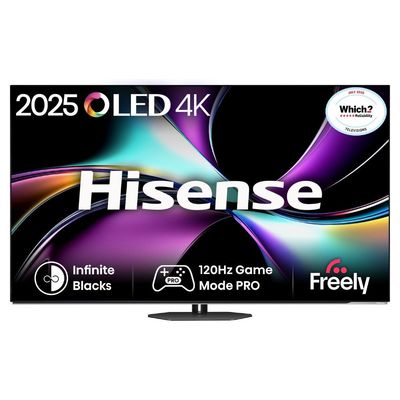 Hisense 55" A85QTUK OLED Smart AI TV with Freely