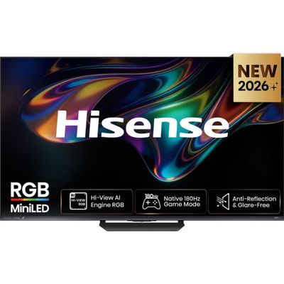 55" HISENSE UR8S RGB Mini LED 4K 180Hz Smart AI TV with Freely - 55UR8STUK, Silver/Grey - Thumbnail 2