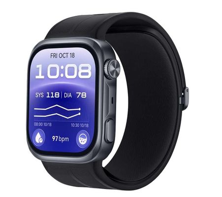 HUAWEI WATCH D3 Blood Pressure Monitoring Smart Watch - Black with Black Fluoroelastomer Strap, Black - Thumbnail 2