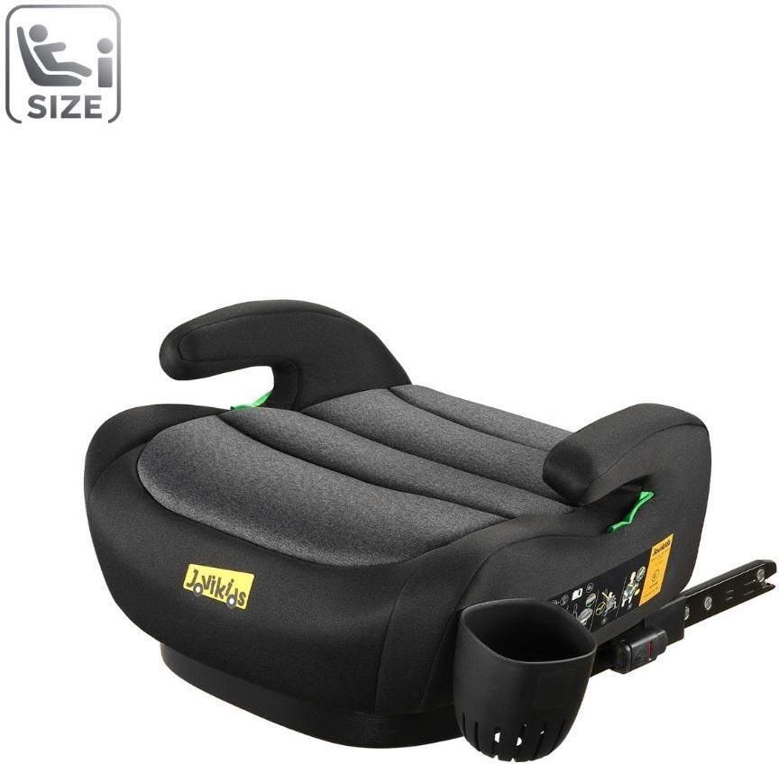 Jovikids OHHO+ i-Size Booster Car Seat, 125-150cm Highback Toddler Booster Seat with ISOFIX, ECE R129 Approved, Seat Belt Guide, Lightweight & Portable, Removable Machine Washable Cover - Black - Image 1