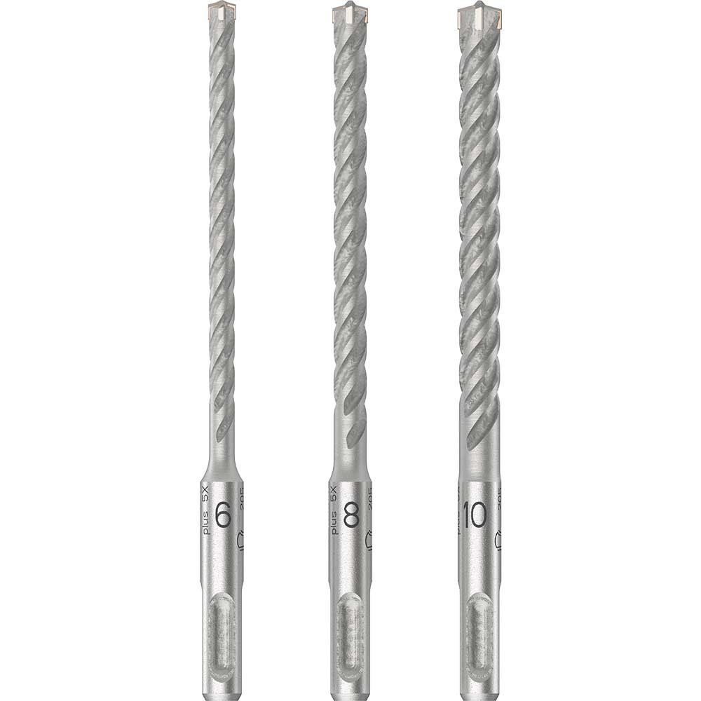 Bosch PRO 3 Piece SDS Plus 5X Drill Bit Set - Image 1