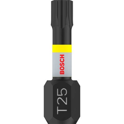 Bosch PRO Impact Control Torsion Torx Screwdriver Bits T25 25mm Pack of 2