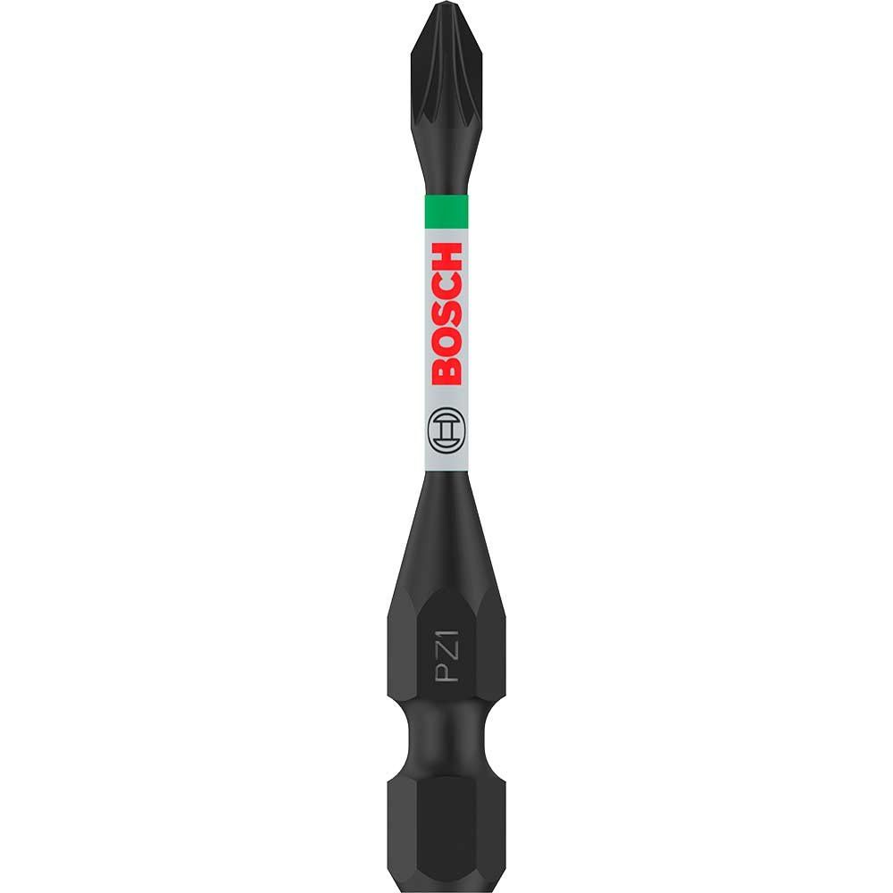 Bosch PRO Impact Control Torsion Pozidriv Screwdriver Bits PZ1 55mm Pack of 2 - Image 1