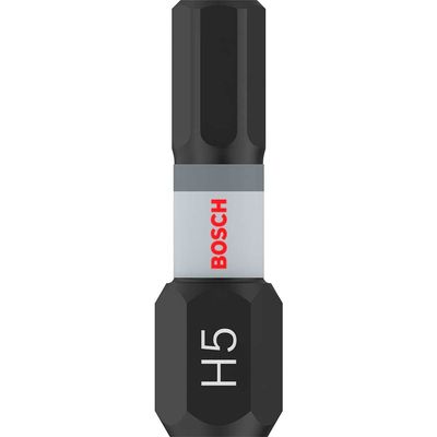 Bosch PRO Hex Impact Screwdriver Bit Hex 5mm 25mm Pack of 2