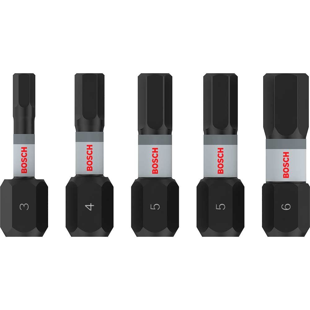 Bosch PRO 5 Piece Impact Hex Screwdriver Bit Set - Image 1