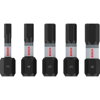 Bosch PRO 5 Piece Impact Hex Screwdriver Bit Set