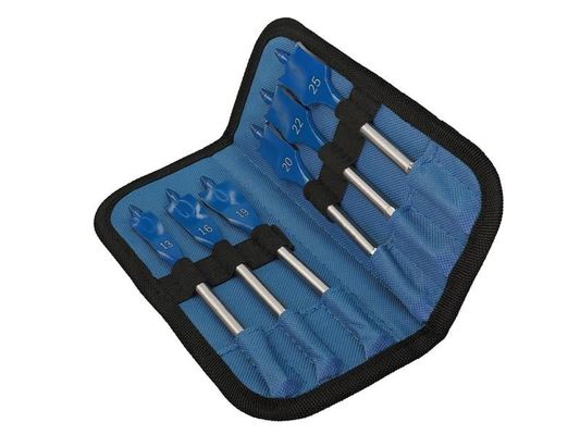 Powertool Accessories Expert Self Cut Speed Spade Drill Bit Set, 6 Piece - Blue - Thumbnail 2