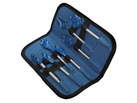 Powertool Accessories Expert Self Cut Speed Spade Drill Bit Set, 7 Piece - Blue - Thumbnail 2