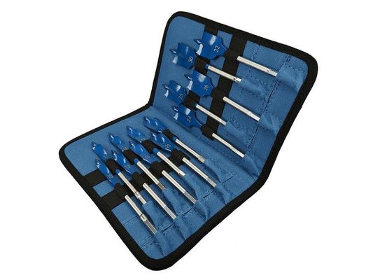 Powertool Accessories Expert Self Cut Speed Spade Drill Bit Set, 13 Piece - Blue - Thumbnail 2