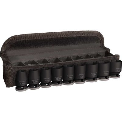 Bosch PRO 9 Piece 3/8" Drive Hexagon Impact Socket Set 3/8"