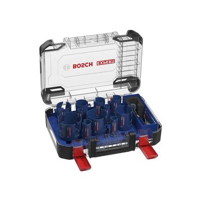 Powertool Accessories Expert Construction Material Pc Plus Universal Hole Saw Set, 15 Piece - Blue