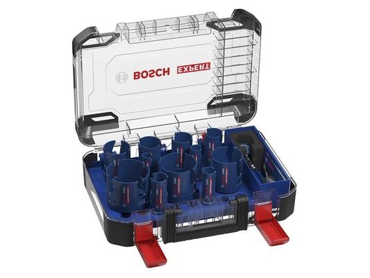 Powertool Accessories Expert Construction Material Pc Plus Universal Hole Saw Set, 15 Piece - Blue - Thumbnail 2