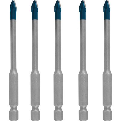 Bosch EXPERT HEX-9 Hard Ceramic Tile Drill Bit 5mm 90mm Pack of 5