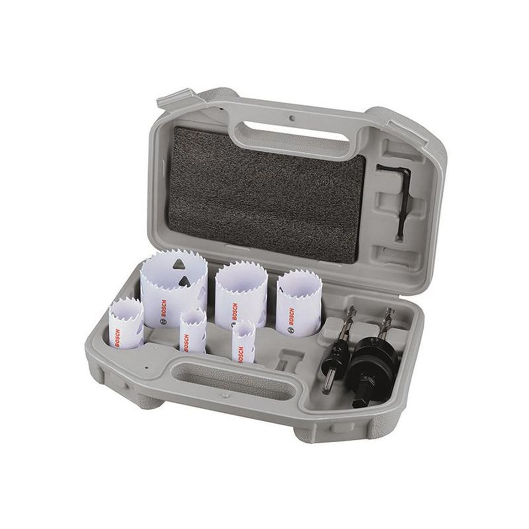 Powertool Accessories Multi Material Hole Saw Plumbers Set, 9 Piece - Grey - Image 1