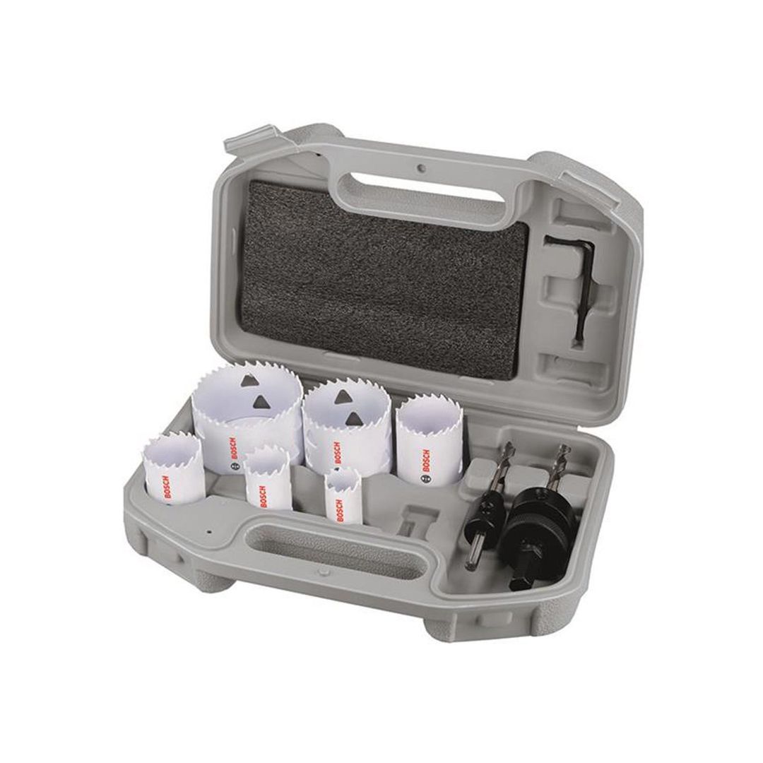 Powertool Accessories Multi Material Hole Saw Electrician's Set, 9 Piece - Grey - Image 1