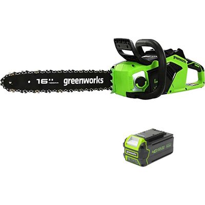 Greenworks 40V 40cm 1.8kW Brushless Chainsaw with 4.0Ah Battery & 2A Charger