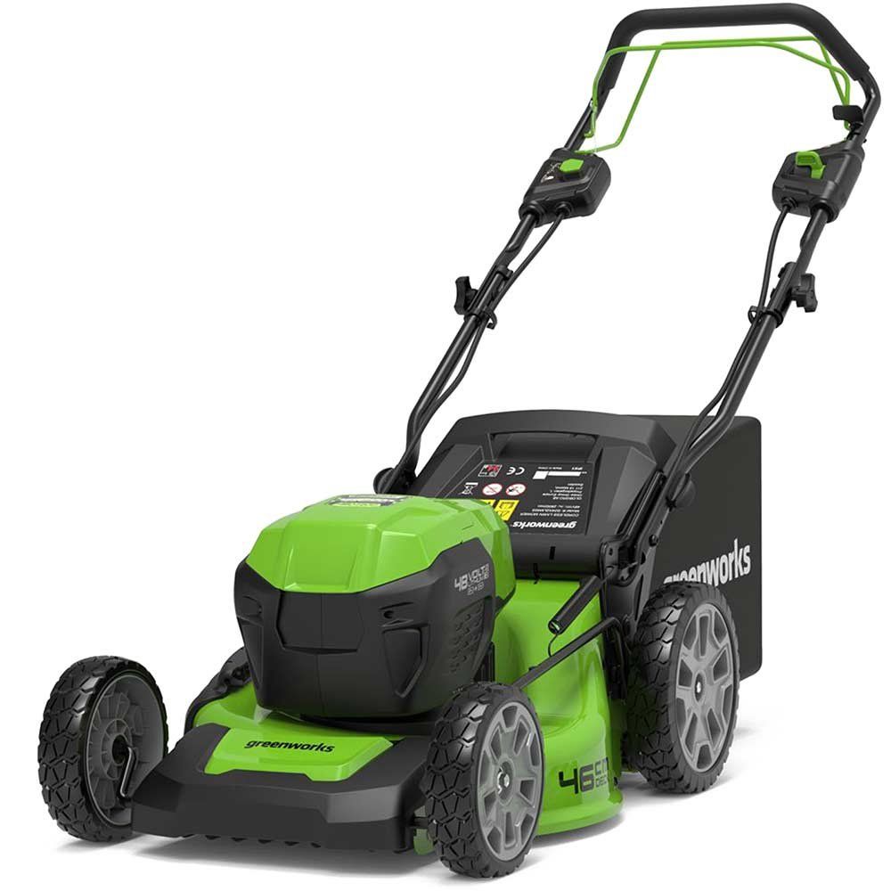 Greenworks GD24X2LM46SP 48v Cordless Brushless Self Propelled Rotary Lawnmower with 4 Slot Power 460mm No Batteries No Battery Charger - Image 1
