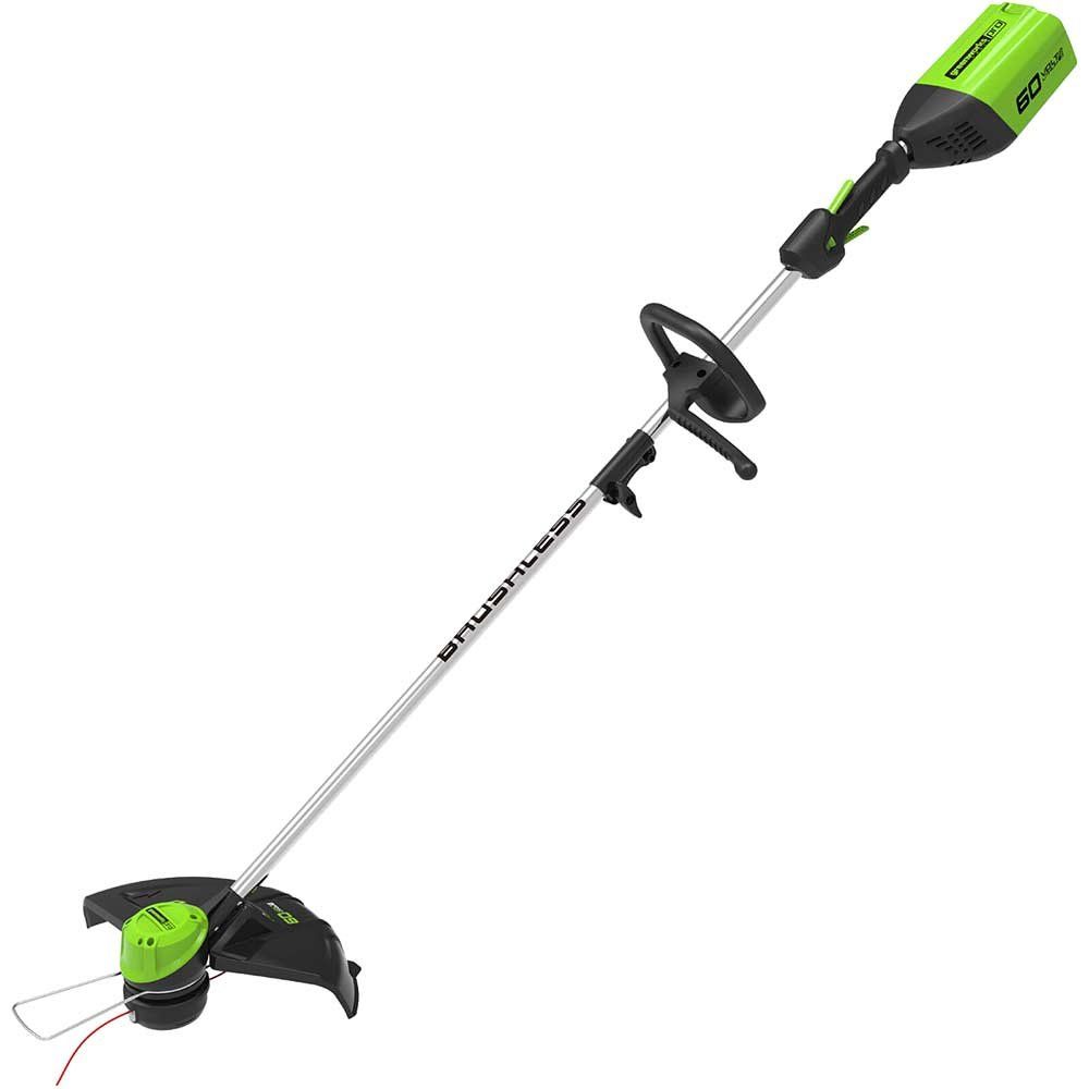 Greenworks GD60LT 60v Cordless Brushless Grass Trimmer 350mm No Batteries No Battery Charger - Image 1