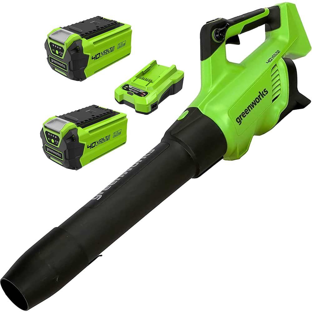 Greenworks GD40ABII 40v Cordless Axial Leaf Blower - Image 1