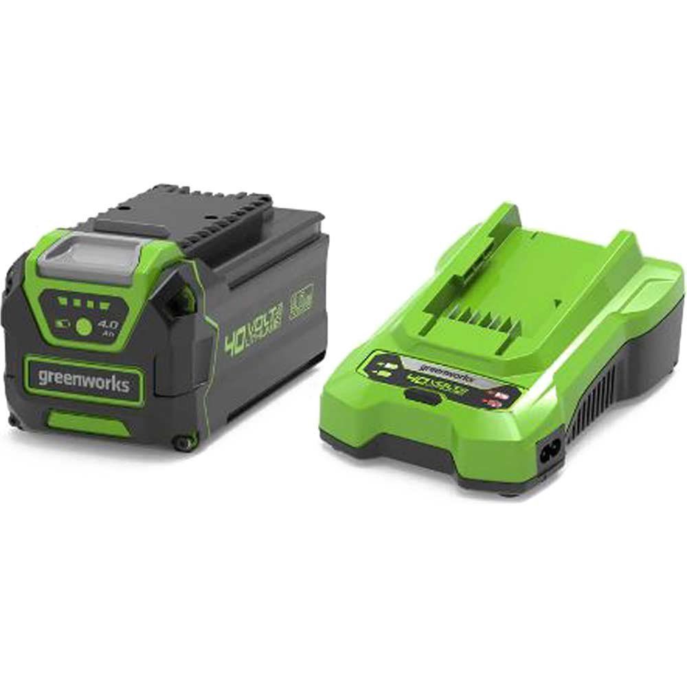 Greenworks GWGSK40B4 40v Cordless Battery 4ah and Standard Charger 4ah - Image 1