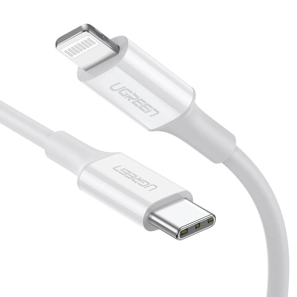 Ugreen 10493 lightning cable 1 m White - Image 1