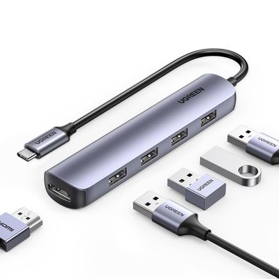 Ugreen 20197 laptop dock/port replicator Wired USB 3.2 Gen 1 (3.1 Gen 1) Type-C Grey - Thumbnail 2