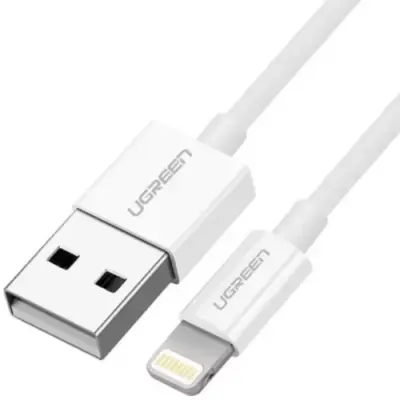 Ugreen cable USB 2.0 A lightning 2m, 5V/2.4A iPhone 7 / 7plus / 6S/ 6 / 6 Plus, iPhone 5s/5c/5, iPad Mini/Mini 2, iPad 1 m White - Thumbnail 2