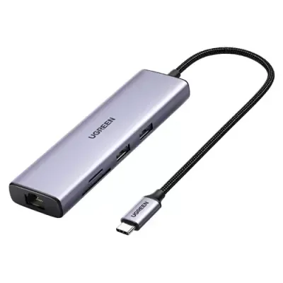 Ugreen 60515 USB-C Hub 2*USB3.0+HDMI+RJ45+SD&TF +PD port Converter - Thumbnail 2