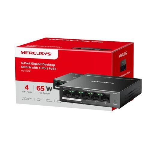 Mercusys 5-Port Gigabit Desktop Switch with 4-Port PoE+ - Image 1