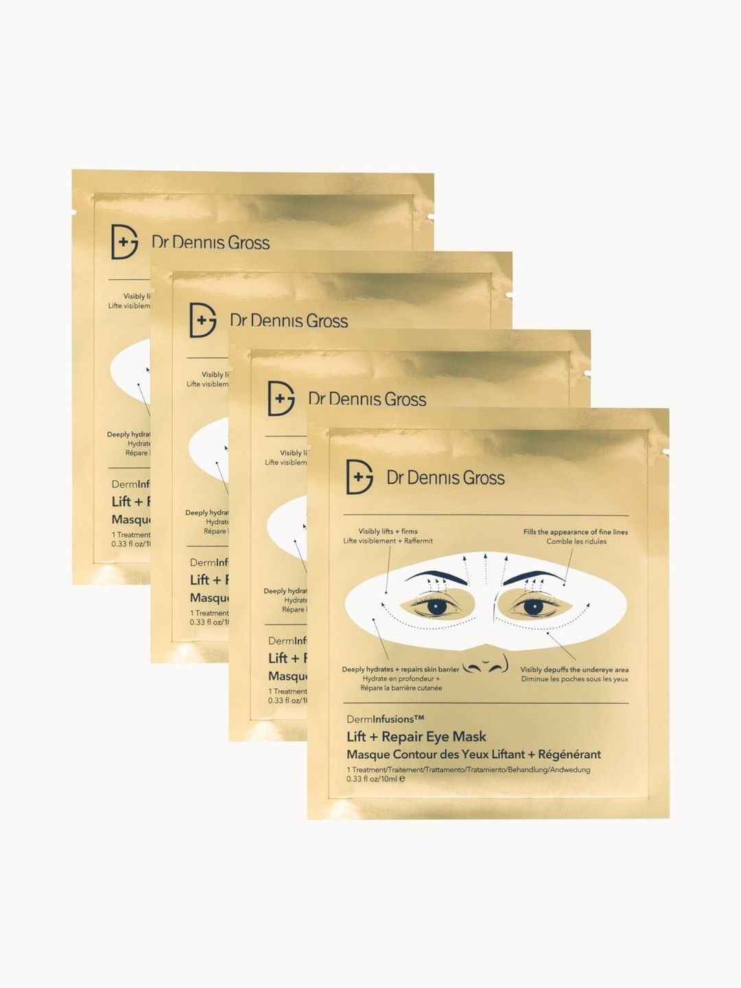 Dr Dennis Gross Skincare DermInfusions Lift + Repair Eye Mask 4-App 10ml - Image 1