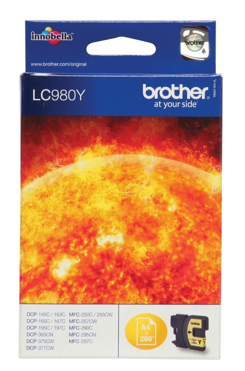 Brother LC980Y ink cartridge 1 pc(s) Original Yellow - Image 1