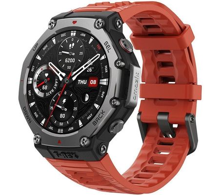 AMAZFIT T-Rex 3 Smart Watch - Lava, Silicone Strap, Red,Orange