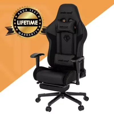 Anda Seat Jungle 2 PC Gaming Chair with Footrest - Black - Thumbnail 2