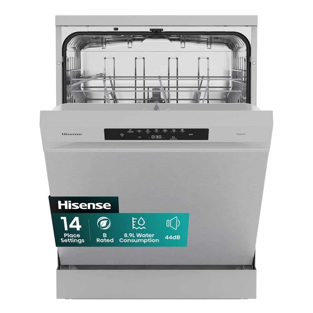 HISENSE Hi4 HS642B90X Full-size Dishwasher - Silver, Silver/Grey - Image 1