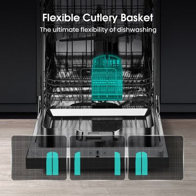 HISENSE HS622E90BUK Full-size Dishwasher - Black, Black