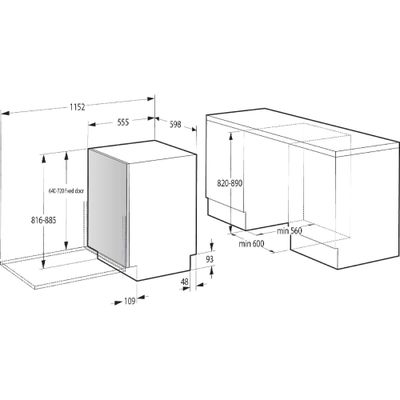 HISENSE HV642E90UK Full-size Fully Integrated Dishwasher - White, White